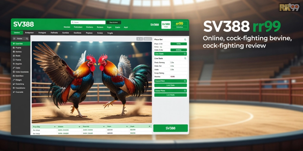 Giao diện trang đá gà SV388 tích hợp rr99 với các trận đấu hấp dẫn