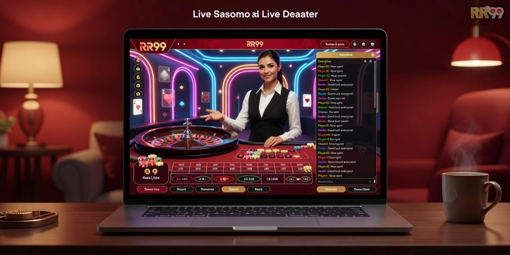 Minh họa khái niệm trực tiếp casino rr99 với giao diện livestream hấp dẫn