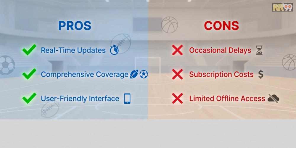 Hình ảnh so sánh ưu nhược điểm của tin thể thao rr99 với các biểu đồ minh họa rõ ràng.